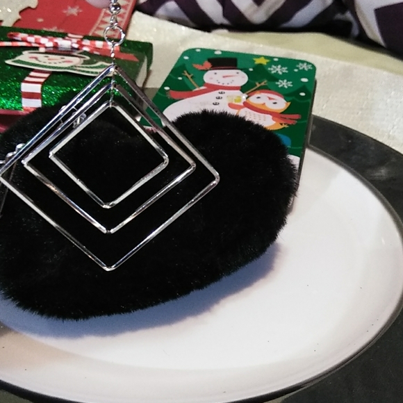 🌞NEW SILVER PLATED GEOMETRIC TIERED💎SHAPE EARRIN - Picture 2 of 5